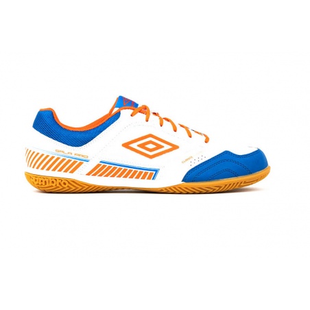 Zapatilla de Fútbol Sala II Pro White / Tangerine Tango / Regal Blue