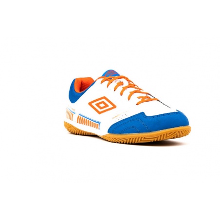 Zapatilla de Fútbol Sala II Pro White / Tangerine Tango / Regal Blue