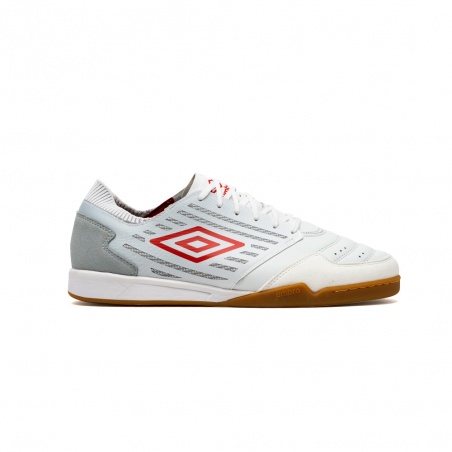 Zapatilla de Fútbol Sala Umbro Chaleira II Pro - JNR - White / Toreador / High Rise
