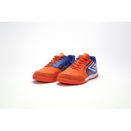 Zapatilla de Fútbol Sala Umbro Club 5 Bump Vermillion Orange / White / Deep Surf