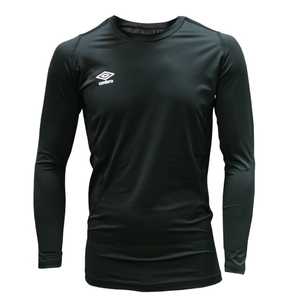 Camiseta Térmica Deportiva Manga Larga Core Crew Negra