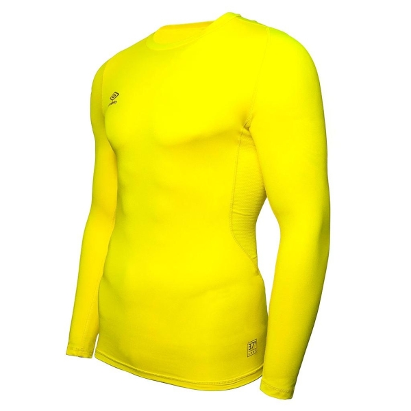 Camiseta Térmica Umbro Core LS Amarilla Fluor Adulto