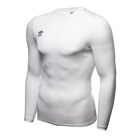 Camiseta Térmica Umbro Core LS Blanca Junior
