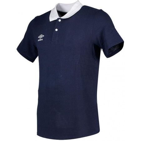 Polo Umbro Contrast Pique Navy / White
