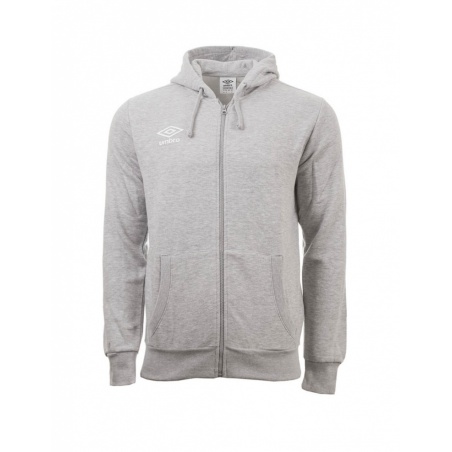 Chaqueta Umbro Fleece Zip Through Small Logo Hoodie Grey Marl / White