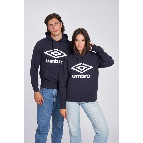 Sudadera Umbro Fleece Large Logo Oh Hoody Dark Navy / White