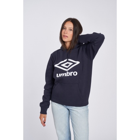 Sudadera Umbro Fleece Large Logo Oh Hoody Dark Navy / White