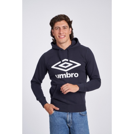 Sudadera Umbro Fleece Large Logo Oh Hoody Dark Navy / White