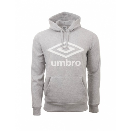 Sudadera Umbro Fleece Large Logo Oh Hoody Grey Marl / White