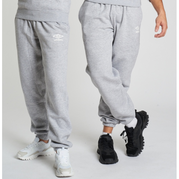 Pantalón Umbro Fleece Jogger Grey Marl / White