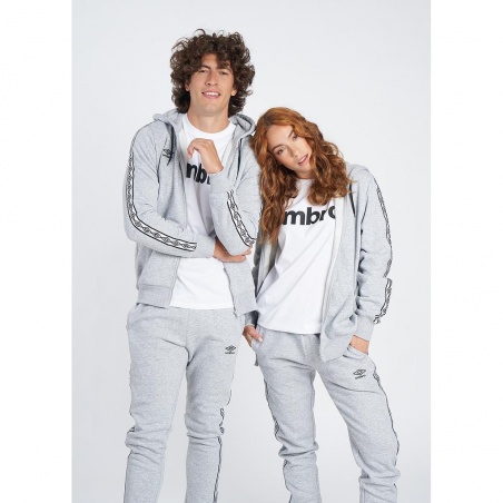Chaqueta Umbro FW Taped Zip Hoodie Grey Marl