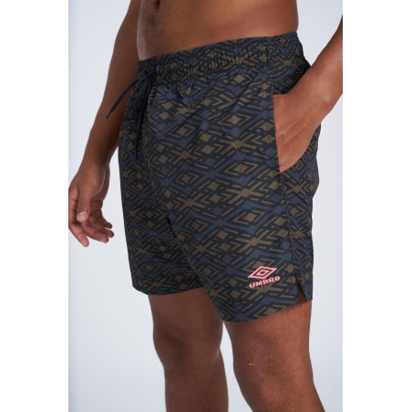 Bañador Umbro Printed Swim Short Dark Olive Phoenix