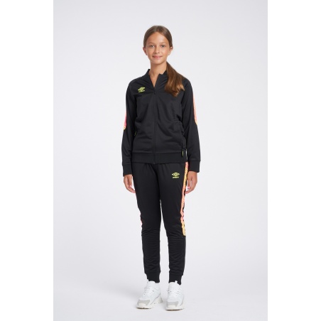 Chaqueta Umbro Axis Track Top - JNR - Black / Safety Yellow / Knockout Pink