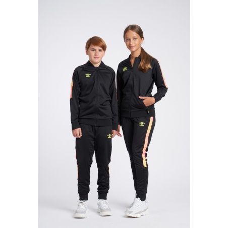 Pantalón Umbro Axis Track Pant - JNR - Black / Safety Yellow / Knockout Pink