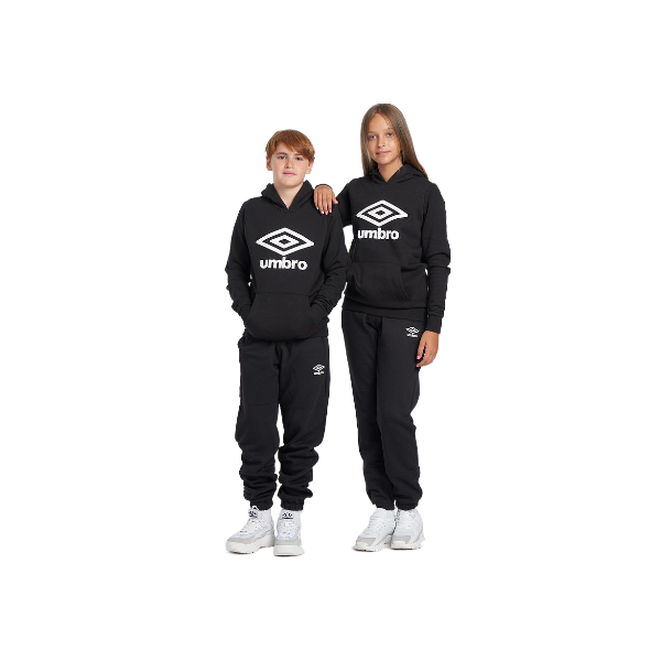 Sudadera Umbro Fleece Large Logo Oh Hoody Jnr Black / White