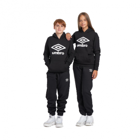 Sudadera Umbro Fleece Large Logo Oh Hoody Jnr Black / White