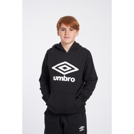 Sudadera Umbro Fleece Large Logo Oh Hoody Jnr Black / White