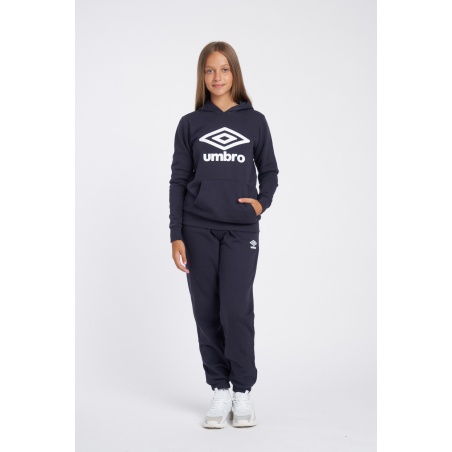Sudadera Umbro Fleece Large Logo Oh Hoody Junior Dark Navy / White