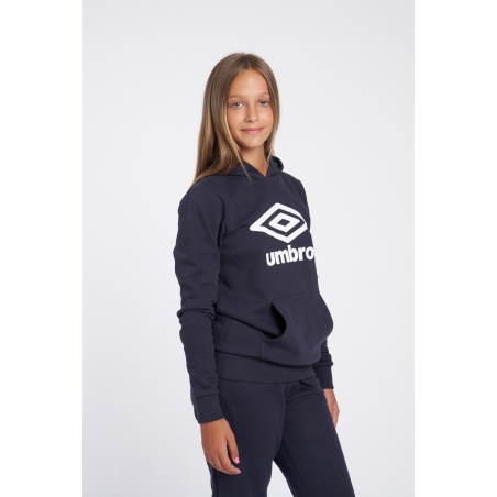 Sudadera Umbro Fleece Large Logo Oh Hoody Junior Dark Navy / White
