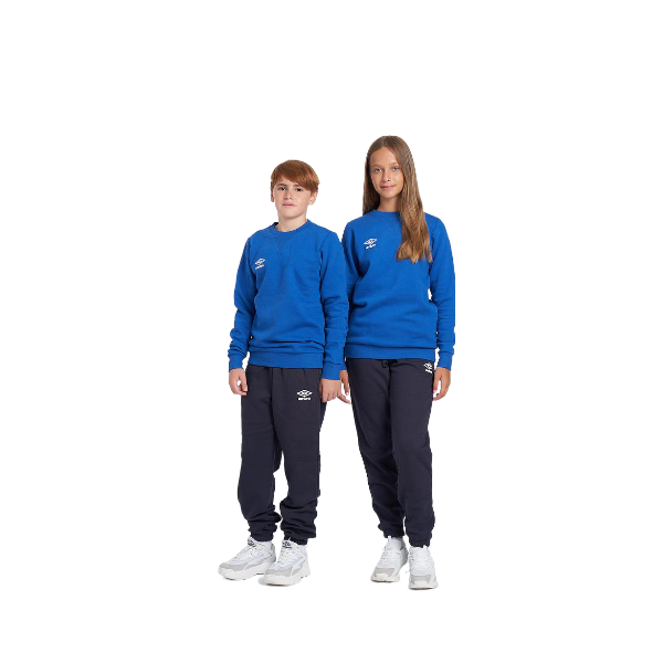Sudadera Umbro Fleece Small Logo Sweat Junior Royal / White