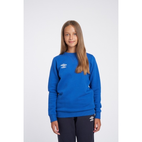 Sudadera Umbro Fleece Small Logo Sweat Junior Royal / White