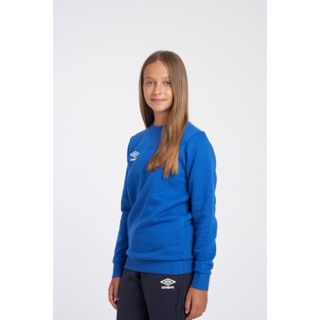 Sudadera Umbro Fleece Small Logo Sweat Junior Royal / White