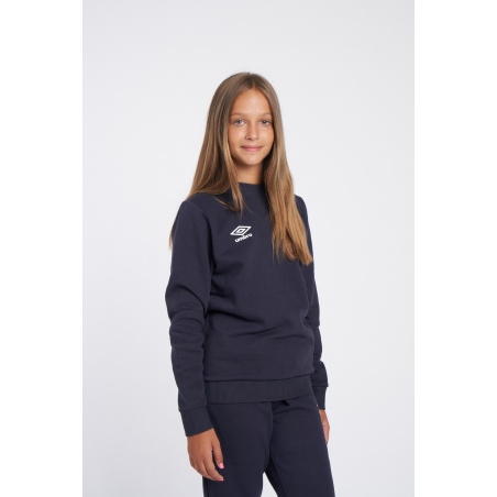 Sudadera Umbro Fleece Small Logo Sweat Junior Dark Navy / White