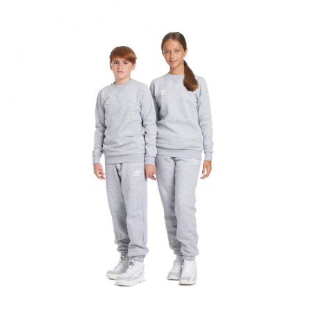 Sudadera Umbro Fleece Small Logo Sweat Junior Grey Marl / White