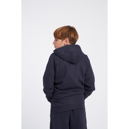 Chaqueta Umbro Fleece Zip Through Small Logo Hoodie Junior Dark Navy / White