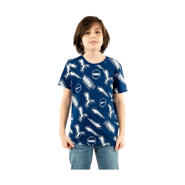 ALPHA AOP TEE B, ELEKTRO BLUE