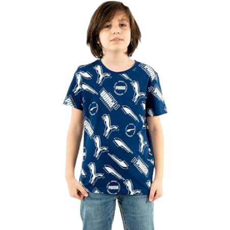 ALPHA AOP TEE B, ELEKTRO BLUE