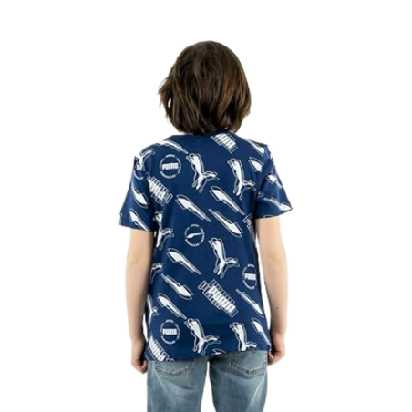 ALPHA AOP TEE B, ELEKTRO BLUE