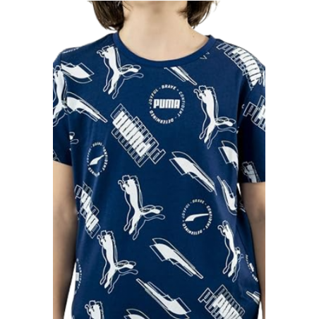 ALPHA AOP TEE B, ELEKTRO BLUE