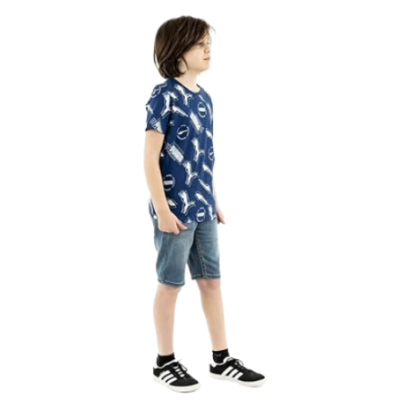 ALPHA AOP TEE B, ELEKTRO BLUE