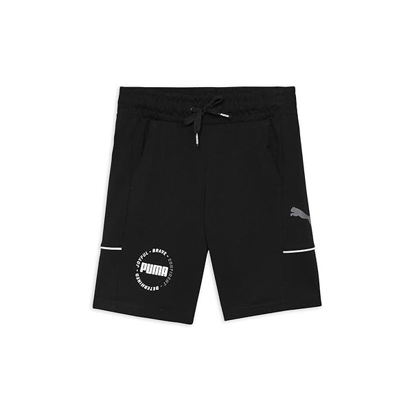 ALPHA JERSEY SHORTS, PUMA BLACK