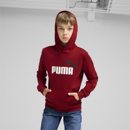 Sudadera Puma ESS+2 Col Big Logo Burdeos