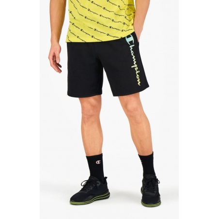 Short Rainbow Script Logo Sweat Negro 