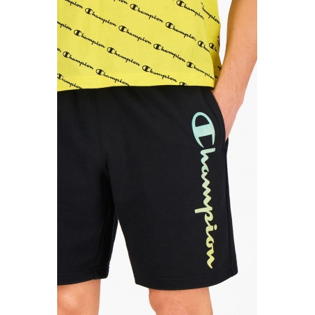 Short Rainbow Script Logo Sweat Negro 