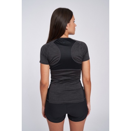 Camiseta Umbro Pro Training Marl Poly Tee - Womens - Black Marl