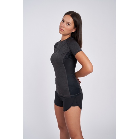 Camiseta Umbro Pro Training Marl Poly Tee - Womens - Black Marl