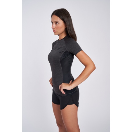 Camiseta Umbro Pro Training Marl Poly Tee - Womens - Black Marl