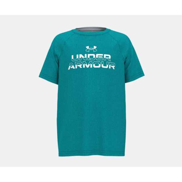 Camiseta Under Armour Tech Split Wordmark Verde