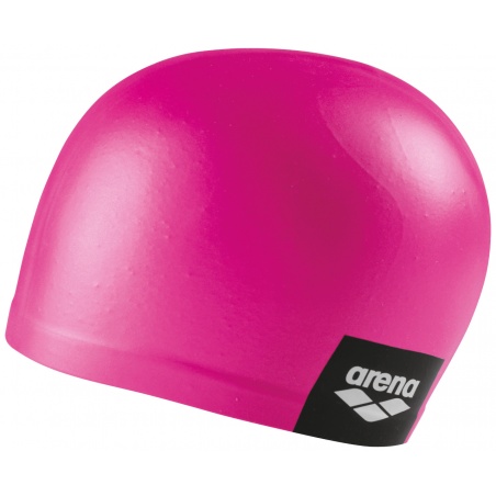 Gorro De Natación Arena Logo Silicona Rosa
