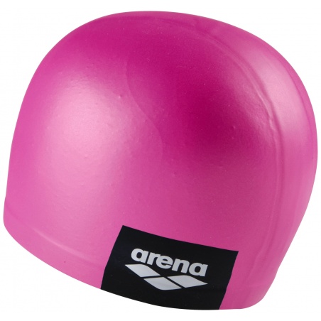 Gorro De Natación Arena Logo Silicona Rosa