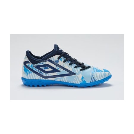 Bota de Fútbol Umbro Formation III TF - Junior - White / Dark Navy / Sky Blue