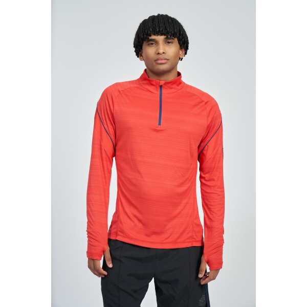 Sudadera Umbro Pro Training Half Zip Top Rococco Red Marl