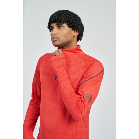 Sudadera Umbro Pro Training Half Zip Top Rococco Red Marl
