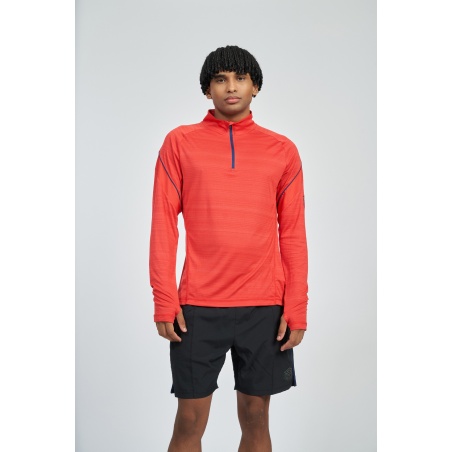 Sudadera Umbro Pro Training Half Zip Top Rococco Red Marl