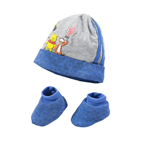 Set Adidas Gorro +Patucos Azul