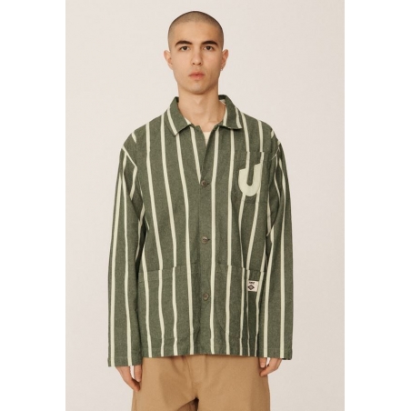 Chaqueta Umbro YMC Striped Refs Jacket Rain Forest / Cannoli Cream UMJM0647-OGM